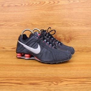 Nike Shox Junior Black Leather Athletic Sneakers